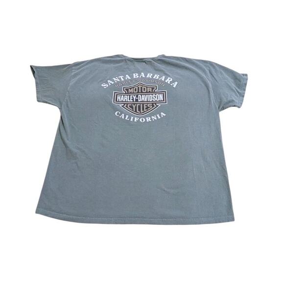 Vtg Harley Davidson T-Shirt Large Green 2006 Santa Barbara California USA Z - Picture 2 of 13